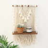 ~? Estante Colgante De Pared Macrame Boho De Un Solo Nivel, 0