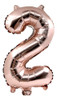 Globos Metalizados Numero Gigante  Rosa Plata - 1,06 Mts 2