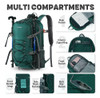 Mochila Para Trekking De 40l Ligera Plegable Compacta Verde 1