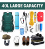Mochila Para Trekking De 40l Ligera Plegable Compacta Verde 3