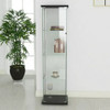Vitrina Estanteria Vidrio Exhibidor Puerta Llave Ruedas Mod1 3