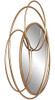 Espejo Decorativo De Pared Circular Con Capas De Metal Dorad 2