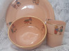 Juego De Plato Hondo Llano Y Vaso De Loza Francesa Para Niño 6