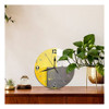 Getjonesright - Reloj De Pared Decorativo Gris Y Amarillo, . 1