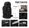 Mochila Impermeable Ligera Para Senderismo 70 L - Negra 6