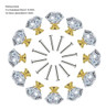 12 Tiradores Con Forma De Diamante (ver Medidas) Dorado 3