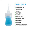 Kit 10 Almotolia 120ml Plástico Translúcida Frasco Bico Reto 1