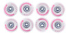 8x Ruedas Blancas Para Patin Artistico Pvc Con Rulemanes 0