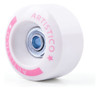 8x Ruedas Blancas Para Patin Artistico Pvc Con Rulemanes 2