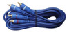 Cable Rca/rca Mallado P/potencias Auto Prof. 6 Mts Negro 1