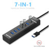 Concentrador Usb 3.0 De 7 Puertos, Divisor De Concentrador U 1