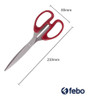 Tijera Escolar O De Oficina Deli Start 210mm Febo 2