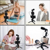 Set Soporte Tripode Microfono Luz Led Bluetooth Vlog Studio 4