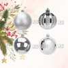 Bolas Para Arbol De Navidad  8cm  X 20u Plateado 1