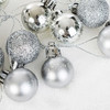 Bolas Para Arbol De Navidad  8cm  X 20u Plateado 4