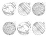 12 Bolas De Navidad Ps Xmasexp - 3 Diseños Gris Diamante 7cm 0