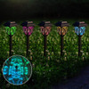 Nommthy 6 Pack Solar Outdoor Pathway Lights, Cambio De Color 0