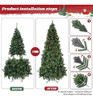 Okicoler Árbol De Pino Artificial De Navidad Verde 5