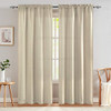 Jinchan - Cortinas De Lino Con Textura Para Dormitorio, Con 0