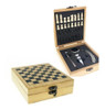 Set De Vino Tablero De Ajedrez Estuche Madera Regalo Ideal 5