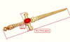 Punhal Cigano Athame Wicca 17cm Dourado Medieval 1