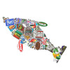 Stickers Calcos 50 Un. Surtidos Origen U.s.a. (7shf272m) 0