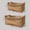 Cesta De Almacenamiento Con Asa, Cesta De Mimbre Rectangular 1 Cesta De Almacenamiento Con Asa, Cesta De Mimbre Rectangular 1
