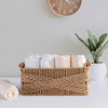 Cesta De Almacenamiento Con Asa, Cesta De Mimbre Rectangular 4 Cesta De Almacenamiento Con Asa, Cesta De Mimbre Rectangular 4