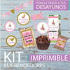 Kit Imprimible Desayuno Unicornios 1
