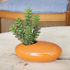 Cebollino Guijarro Multiuso Naranja Moderno Cerámica Ikebana 2