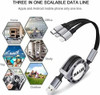 Paquete De 2 Cables De Cargador Multi Usb Retractil Rulus 4 5