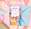 Invitación Imprimible Y Digital Princesas 2 Formatos 3