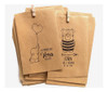 20 Bolsitas Papel Kraft Madera Personalizada + Broche 13x19 0