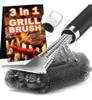Cepillo De Parrilla Con Raspador, Mango Ajustable De 45cm 0