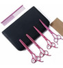 Set De Tijeras 7 Pulgadas Peluqueria Canina Moontay Rosa 0