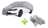 Funda Lona Cubre Auto Impermeable Talle M + Parasol Delanter 0