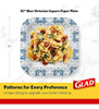 Glad Platos De Papel Desechables Impresos, 50 5
