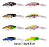 30pcs Pesca Señuelos Anzuelos Crankbaits Minnow Cebos Tackle 2