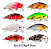 30pcs Pesca Señuelos Anzuelos Crankbaits Minnow Cebos Tackle 7