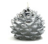 Vela Decorativa Forma De Piña Plateado 5 X 4,5 Cm 0