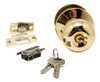 Pomo De Puerta Bronce Brillo Con Llave 1