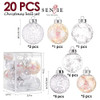 Bolas Para Arbol De Navidad De 6- 8cm 20u Box Clear Blanco 1