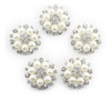 Ueetek 10 Adornos De Botones De Flores De Perlas Sintticas P 0