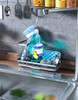 Organizador De Bacha De Cocina Soporte Esponja Plateado_m 3