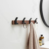 Aodoran Coat Rack Wall Mount Coat Hooks - Perchero Negro De 4