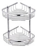 Repisa Estante Esquinero Doble Con Perchas Para Bañera Ducha Box Acero Inoxidable Calidad Decoracc® 0