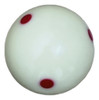 Bola Blanca De Pool Con 6 Puntos Rojos Importada 3