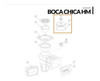 Tapa Intermedia Skimmer + O'ring + Acople Rapido Vulcano 1