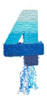 Piñata Azul Ombre Para Niños, 41 X 30 X 75 Cm Para Cumpleaño 3