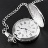 Relógio De Bolso Steampunk Prata Liso Corrente Clip Relíquia 3